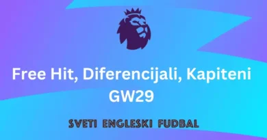 fpl free hit, diferencijli, kapiten, gw29