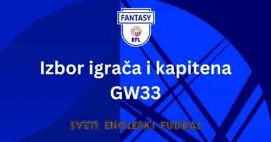 Izbor igrača i kapitena gw33