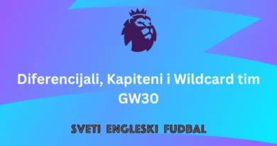Diferencijali, kapiteni, wildcard tim gw30