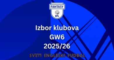 Izbor klubova GW6 25/26