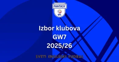 Izbor klubova GW7 25/26